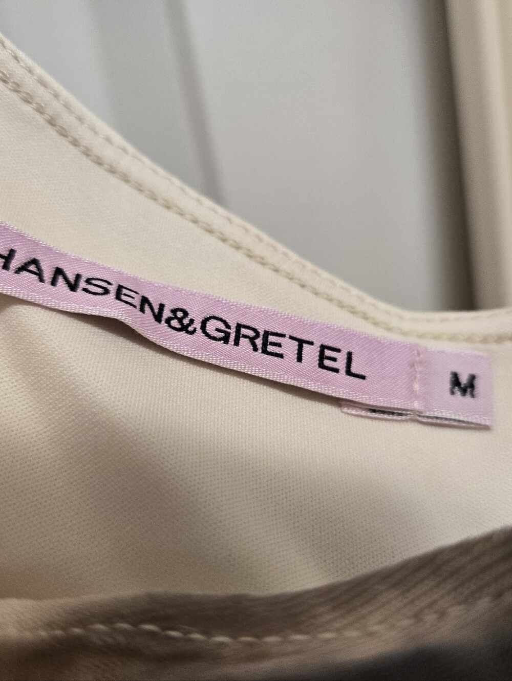 Hansel&Gretel One shoulder mesh Midi Dress, Size M, Soft Pink, Blue, Gray Print - Picture 6 of 8